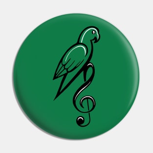 Polly Parrot Music Pin