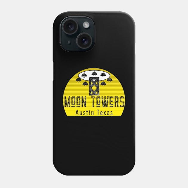 Austin Texas Moon Towers Phone Case by Cult Classics