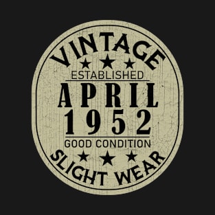 Vintage Established April 1952 - Good Condition Slight Wear T-Shirt