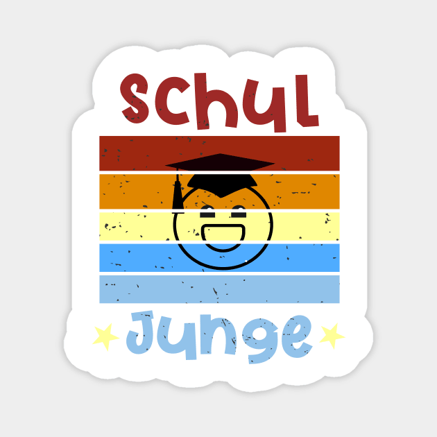 Schuljunge 1. Klasse Smile Schulbeginn T shirt Magnet by chilla09