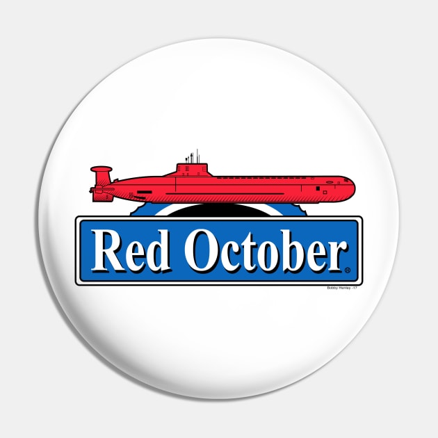 Red October Pin by Illustratorator