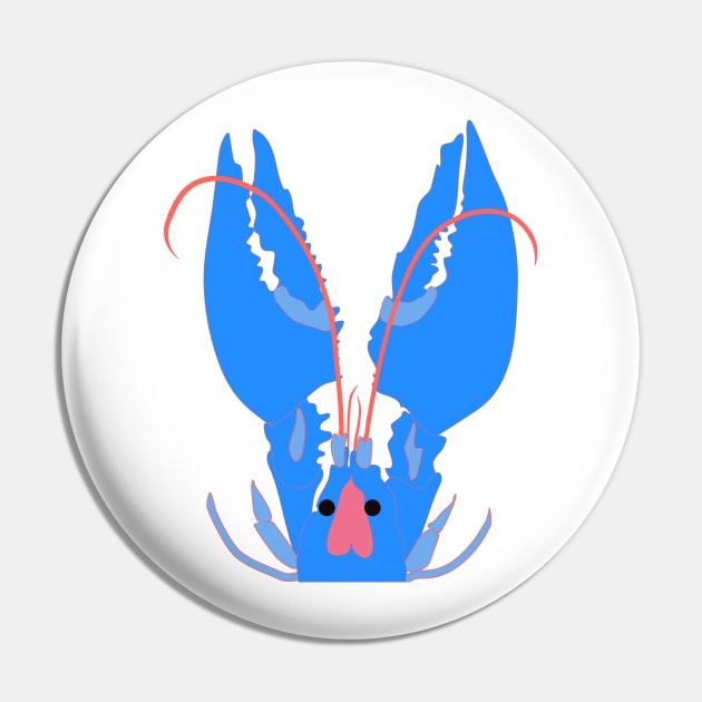 Blue lobster Pin by Orangerinka