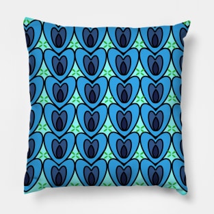 Abstract Bluebonnets Pillow