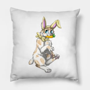 Bobtail BunnyCat: Cream Bicolor (Yellow) Pillow