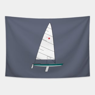 Laser Sailboat Tapestry