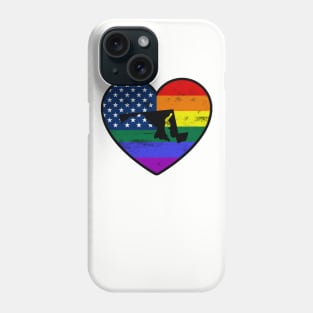 Maryland United States Gay Pride Flag Heart Phone Case