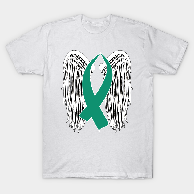 Discover Winged Awareness Ribbon (Teal) - Awareness Ribbon - T-Shirt