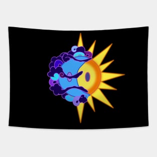 Nighttime Sun and Moon Tapestry