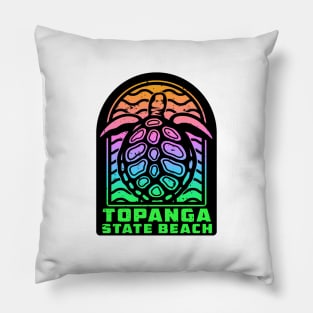 Topanga State Beach California Sea Turtle Park Pillow