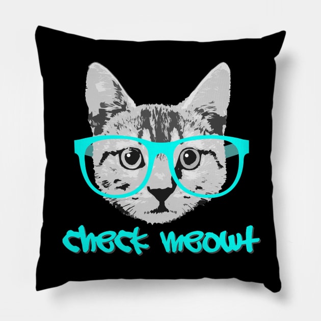 Check Meowt Pillow by robotface