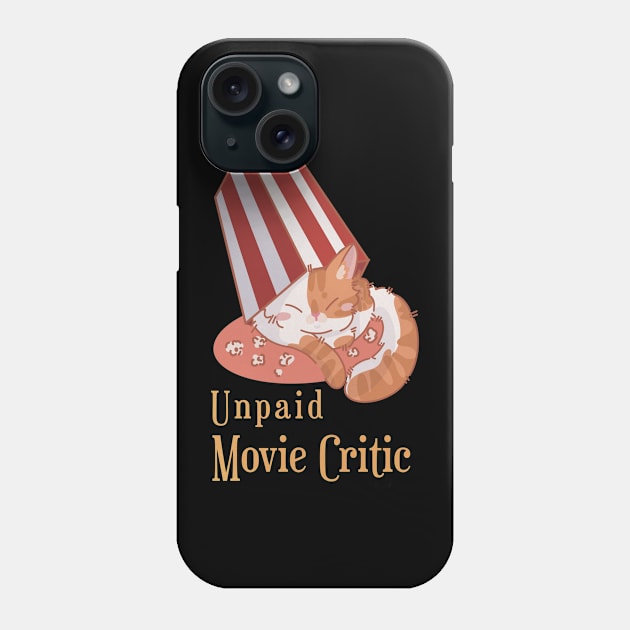 Unpaid Movie Critic - Red and white sleeping cat Phone Case by Feline Emporium