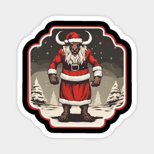 Minotaur Santa Claus Magnet