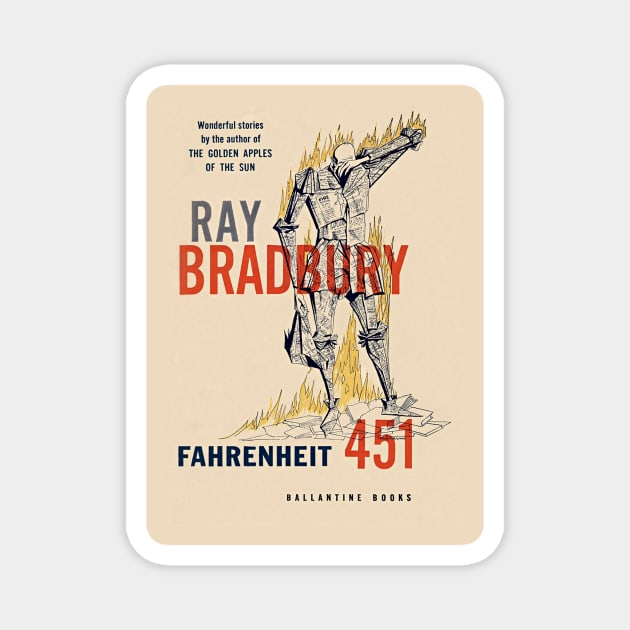 Fahrenheit 451 by Ray Bradbury Magnet by booksnbobs