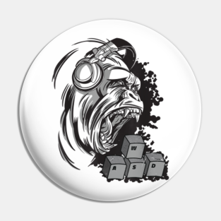 Funny Wasd Pc Gamer Keyboard Pins and Buttons for Sale | TeePublic
