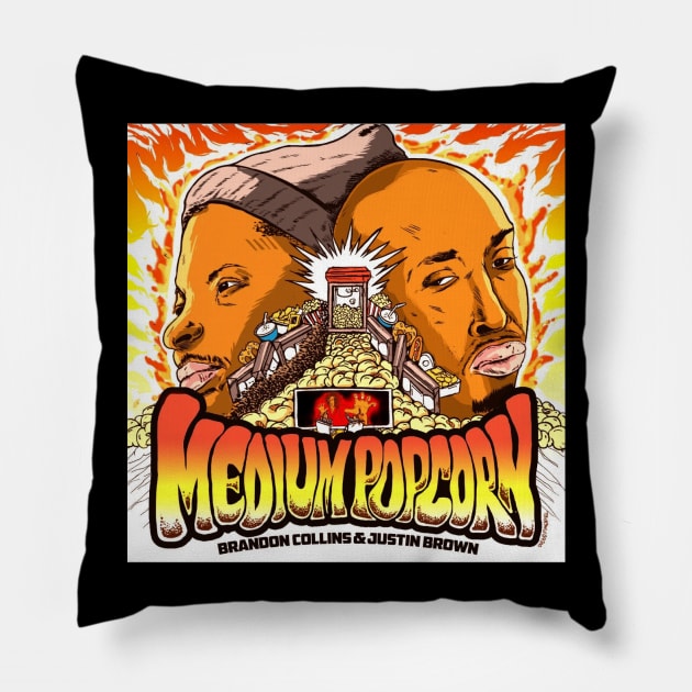 Medium Popcorn Podcast Main Art Pillow by Medium Popcorn