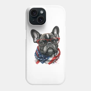 Patriotic French Bulldog Phone Case