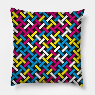 Weave Pattern (CMYK Colour) Pillow