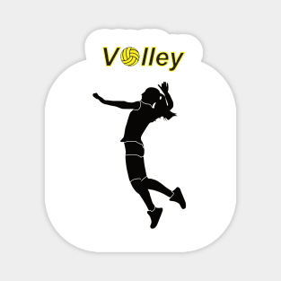 Silhouette of a woman playing volleyball Magnet