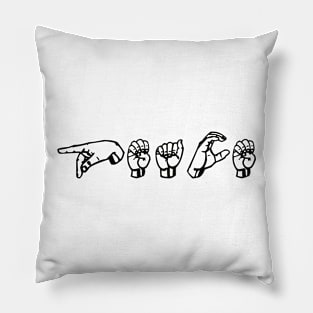 Peace in ASL Pillow