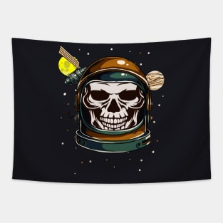 Astronaut Skull Tapestry