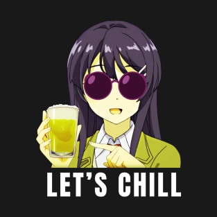 Let's Chill Cool Anime Girl T-Shirt