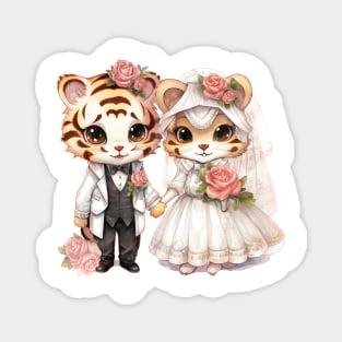 Tiger Couple Gets Married Magnet