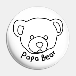 Fathers Day for Papa Bear Pin