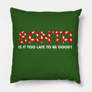 Santa Funny Xmas Saying Pillow