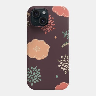 Elegance Seamless pattern with flowers Phone Case