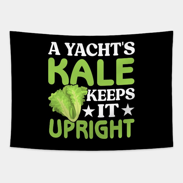 A yacht's kale keeps it upright Tapestry by maxcode