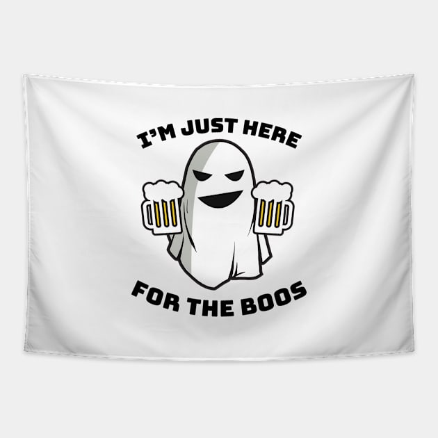 I'm Just Here For The Boos Halloween Ghost Tapestry by BrightGift