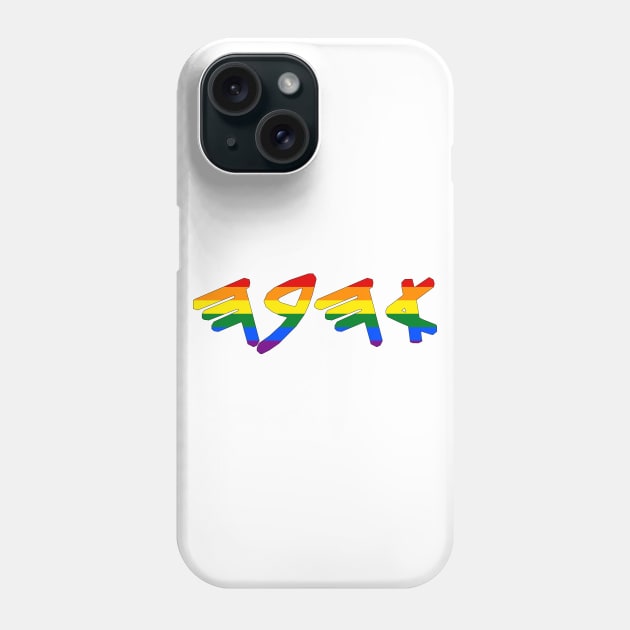 Ahava - Love (Paleo-Hebrew, Pride Colors) Phone Case by dikleyt