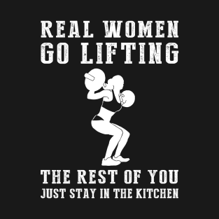 Lift Heavy, Laugh Hard! Real Women Go Lifting Tee - Embrace Strength with this Hilarious T-Shirt Hoodie! T-Shirt