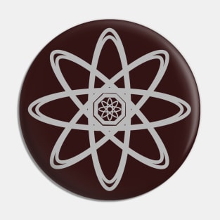 Grey Atom Symbol Pin