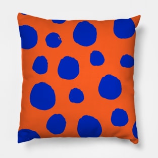 Orange and Purple Leopard Skin Pattern Pillow