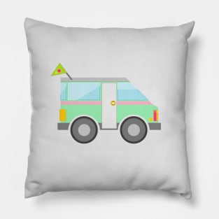 green van road trip Pillow