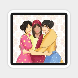 Filipiniana Filipina Best Friends Trio Philippines Art Magnet