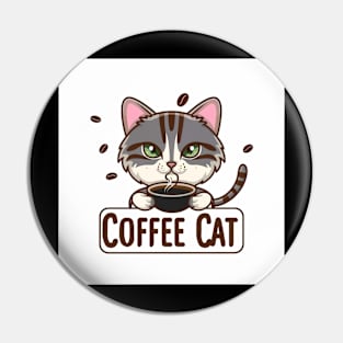 Coffee cat Pin