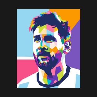 Lionel Messi 10 colorful portrait T-Shirt