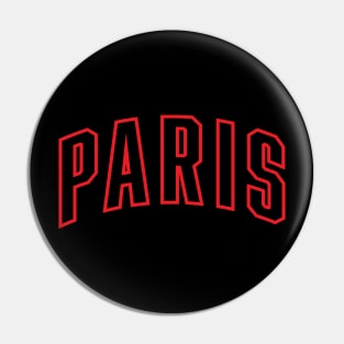 Paris Red Outline Pin