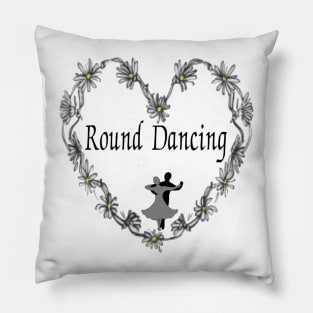 Round Dancing Flower Heart Pillow