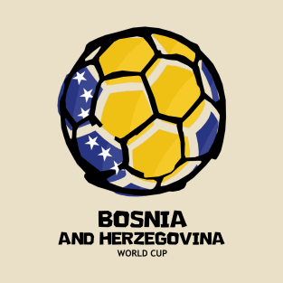 Bosnia And Herzegovina Football Country Flag T-Shirt