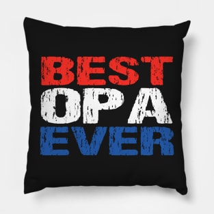 Netherlands Best Opa Ever Grandfather Dutch Flag Pillow