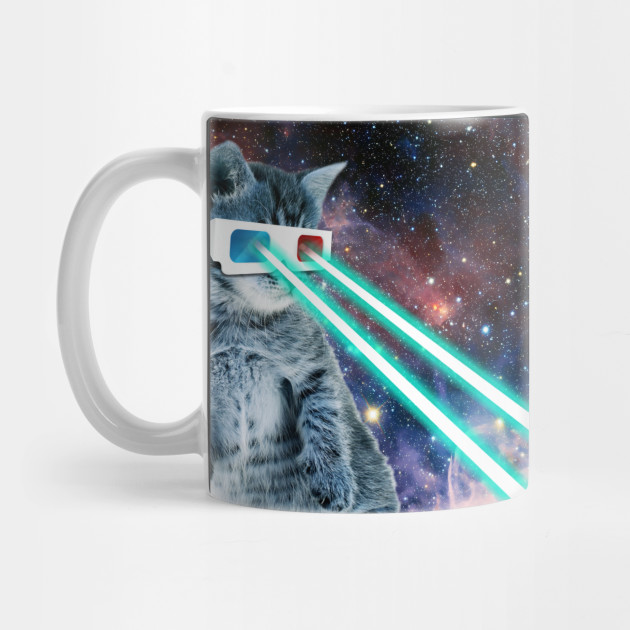 Captain Laser Cat 3d Glasses Space Galaxy Kitty Eye Cat