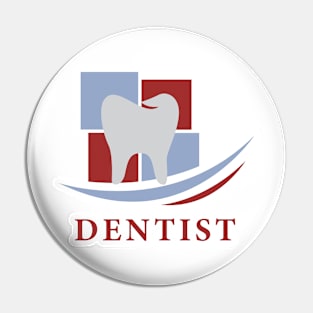 Dentist and dentistry clinic vector logo design. Pin