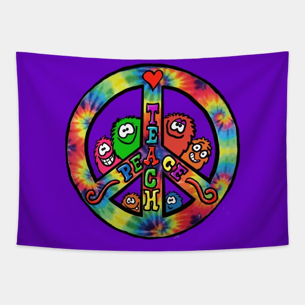 Teach peace Tapestry by wolfmanjaq