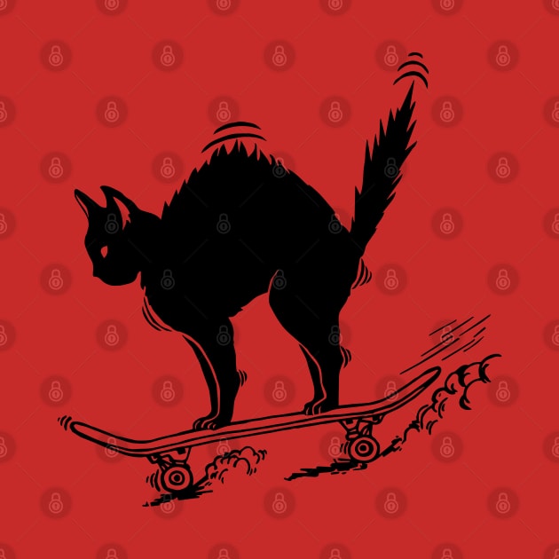 Cat Skateboarder by yudabento