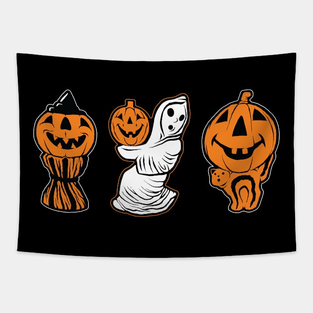 Vintage Halloween Blowmolds Tapestry by Chad Savage