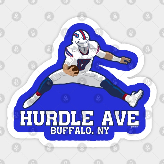 Josh Allen Hurdle Ave Buffalo NY - Buffalo Bills - Sticker
