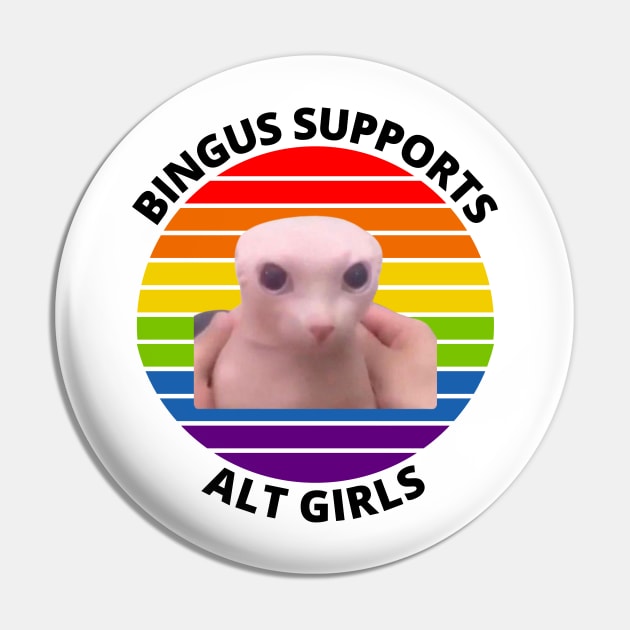 Bingus My Beloved Sphinx Cat Meme Pin by BobaPenguin